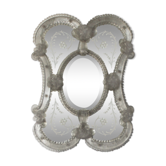 Venetian Murano glass mirror, Italy, 50s