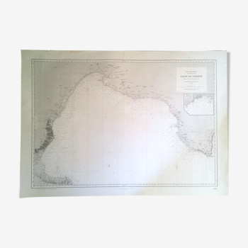 Carte maritime carte marine du Golfe de Tarente éditée en 1954 - Mer adriatique