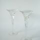 pair of large Swirl crystal candlesticks signed J&G Durand 1950