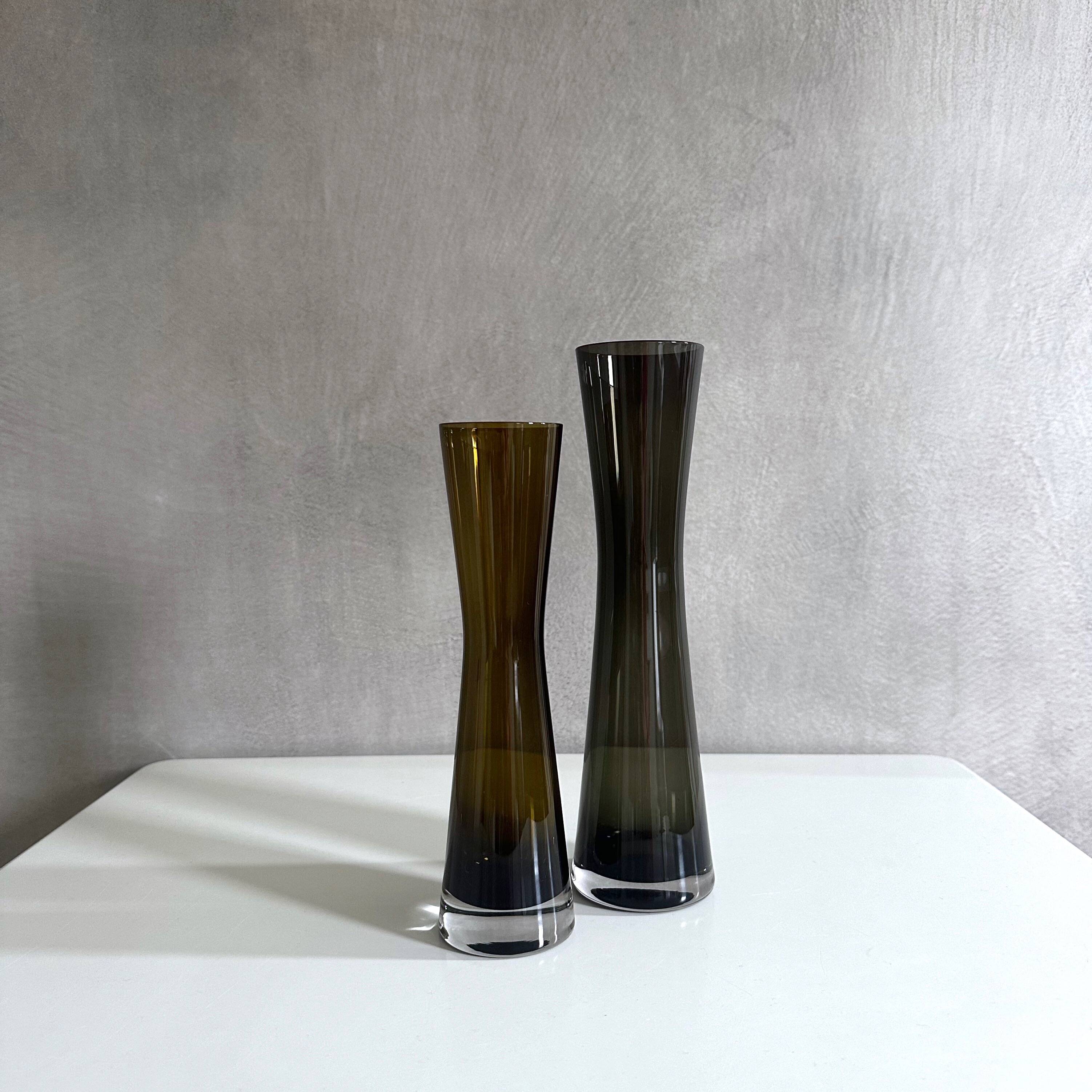 Mid-century glass vases, crystal glass, 60's vase, vintage interior