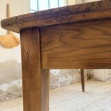 Pine and oak + walnut farmhouse table 1950