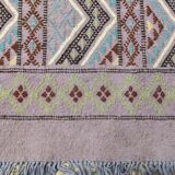 Handmade margoum rug in natural wool