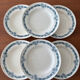 Set of 6 semi-deep plates in ironstone Longchamp model Denise.