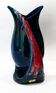 Vallauris vase, modernist free form, 1950-60, blue and red