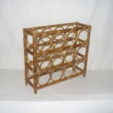 Bamboo rattan bottle holder