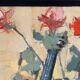 The violin with roses, oil on canvas