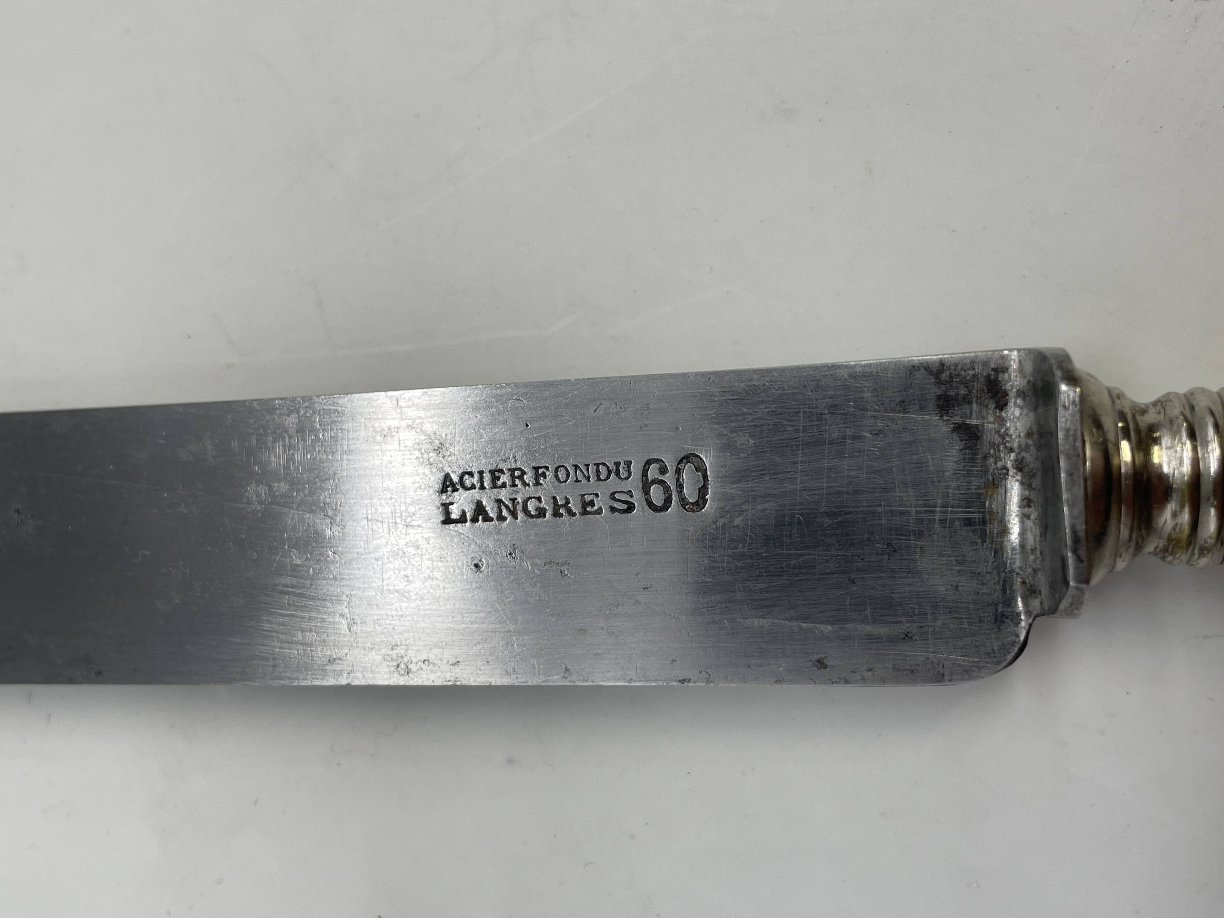 Lot de 5 couteaux à déjeuner manche ivoire