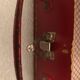 Vintage red card suitcase