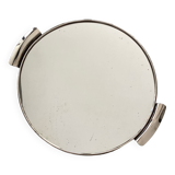 Art Deco top silver metal and mirror