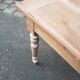Old patina farm table turned feet