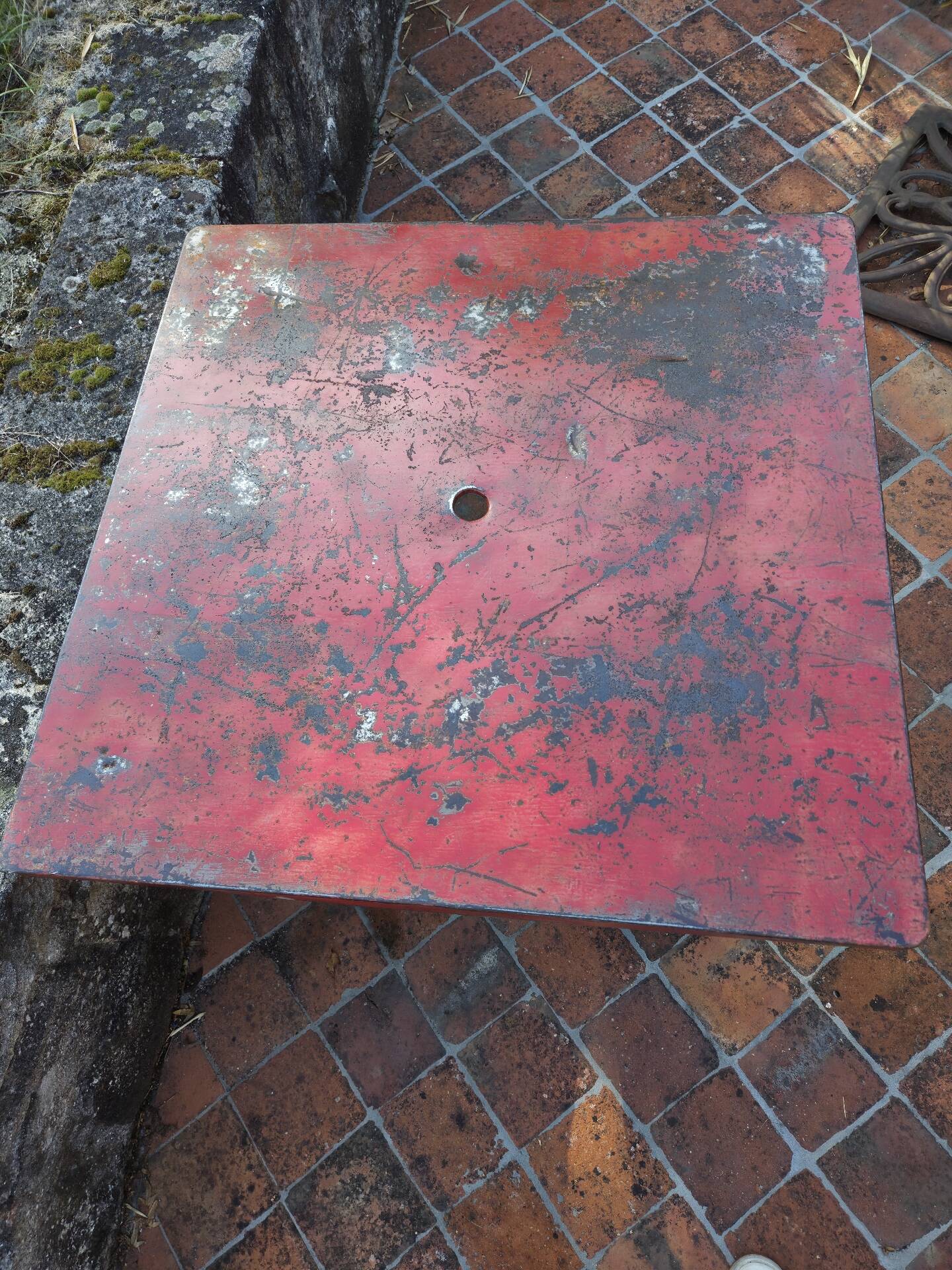 Bistro table Tolix vintage/industrial red