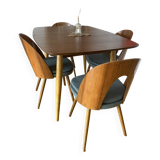 4 chaises du designer Tcheque Antonin Suman pour Tatra Nabytok