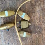 Lampe avec câble tissu neuf 2 M, osier provençal