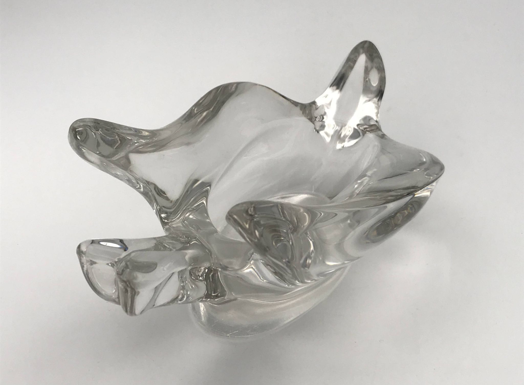 Vide-poche presse-papiers en forme d’oiseau, hirondelle en cristal