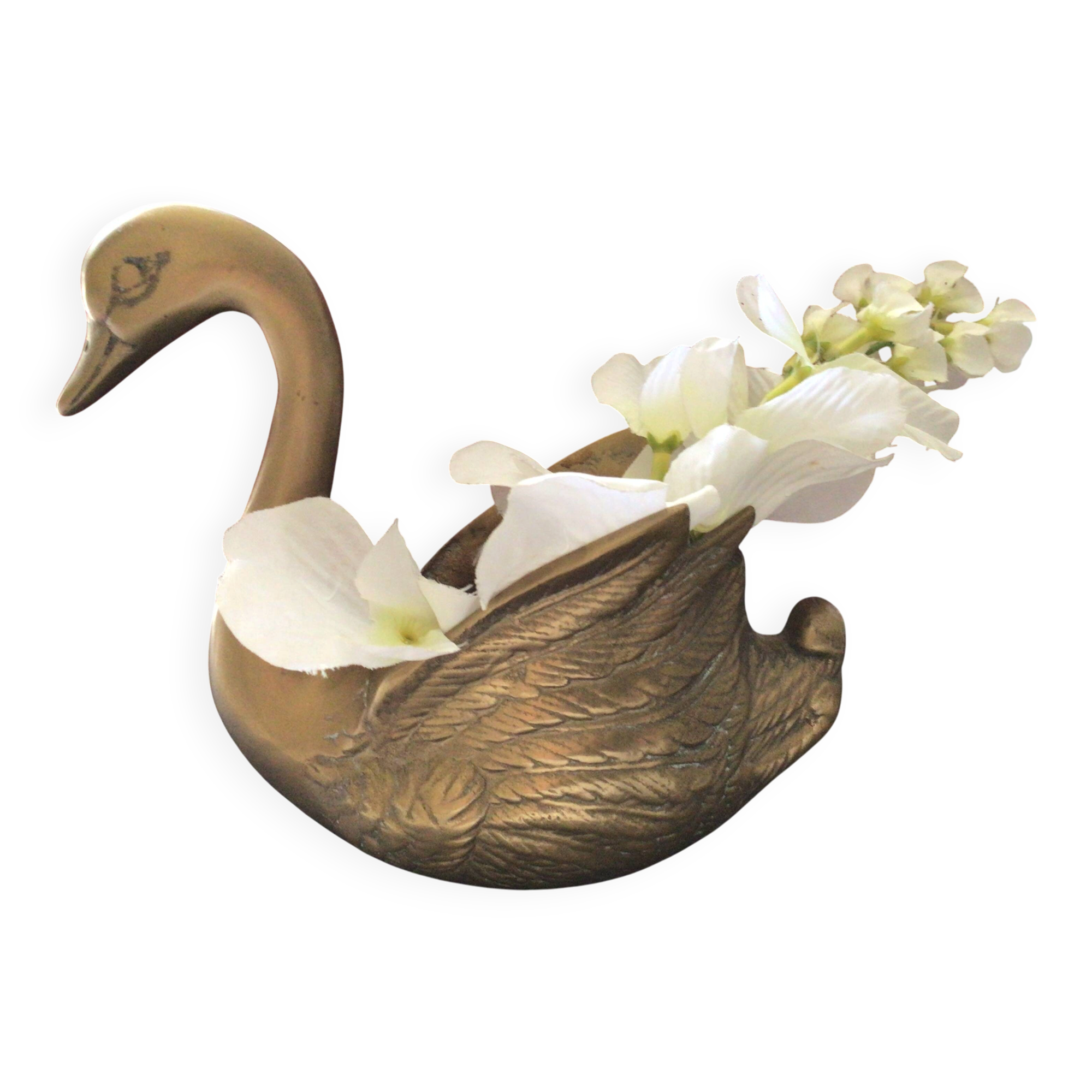 Brass swan