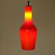 Italian red opaline pendant light - 1960s
