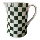 Green checkered pitcher