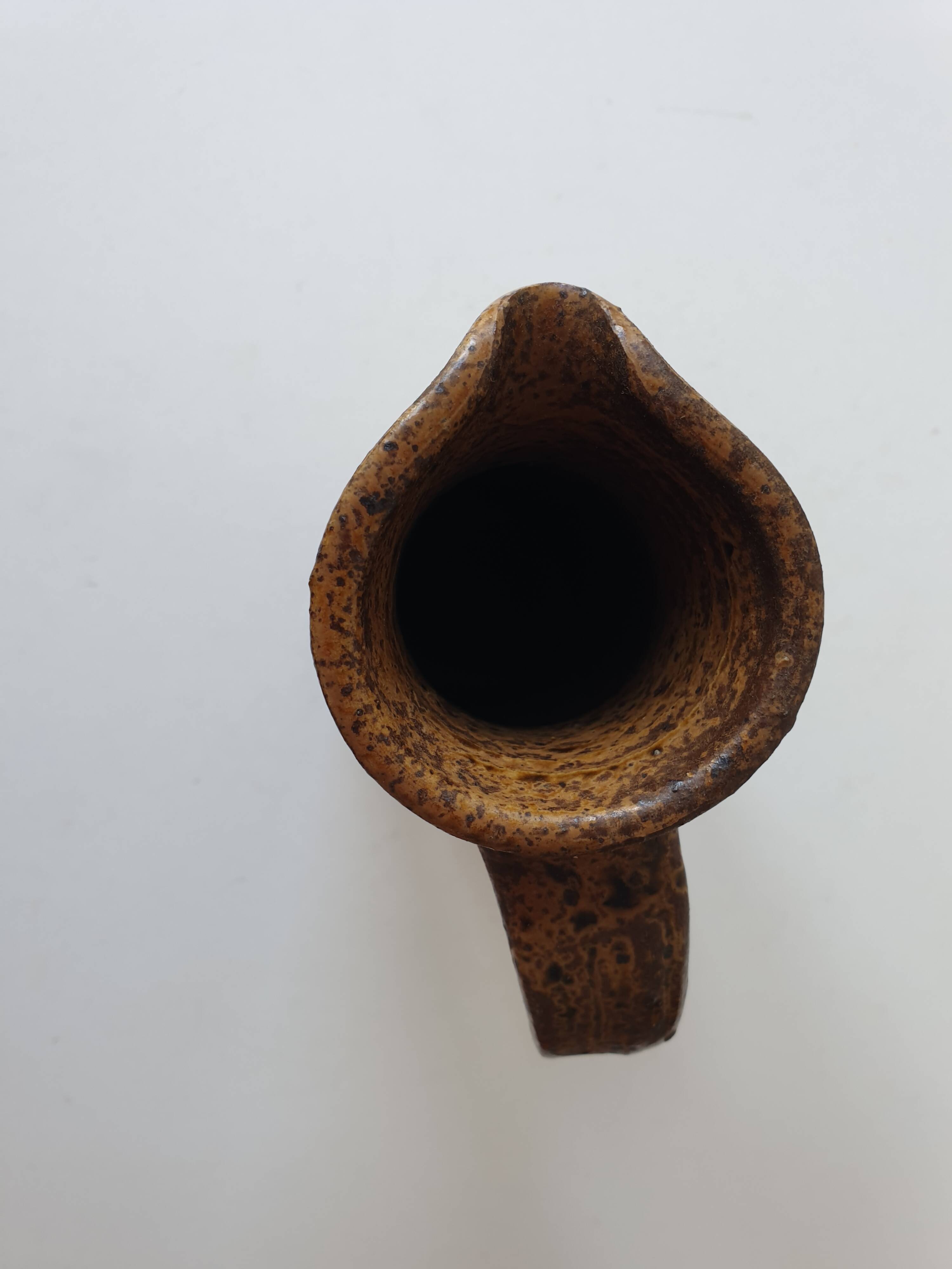 Ceramic pitcher (pyrite stoneware) Signed André Bodin height 22.5cm