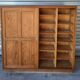 Authentic large vintage solid wood filing cabinet