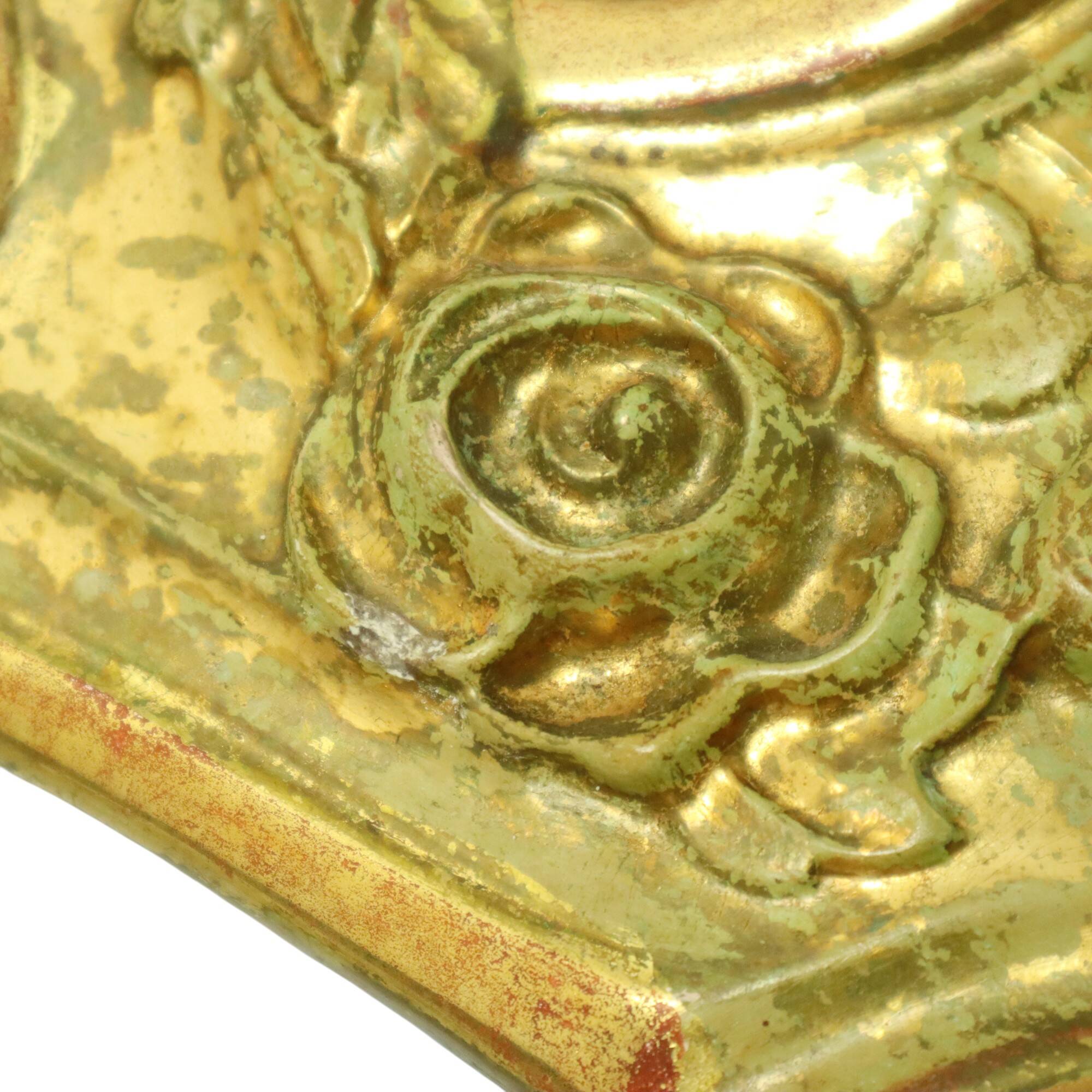 MIROIR MURAL EN BOIS DORÉ À LA FEUILLE D'OR ANTIQUE FABRIQUÉ EN ITALIE - L7543-O - Maison