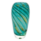 Vase Verre Bullé Signé Didier Saba Biot 2001