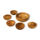 Six olive wood cups