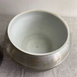 Pear-shaped ice bucket Large format brushed aluminum
