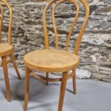 Set of thonet style cane chairs