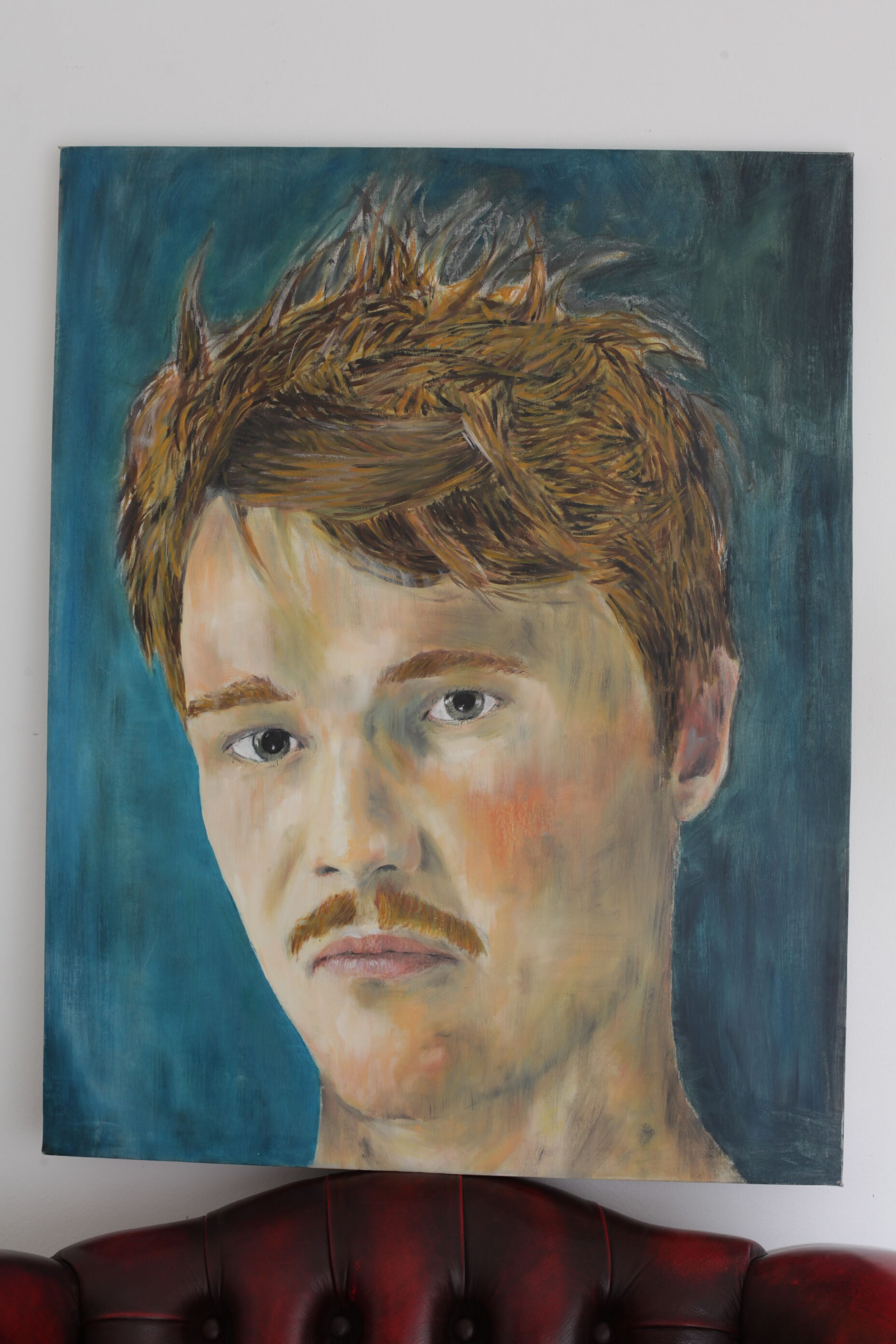 Portrait painting young man