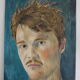 Portrait painting young man