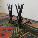 60s cast iron chenets