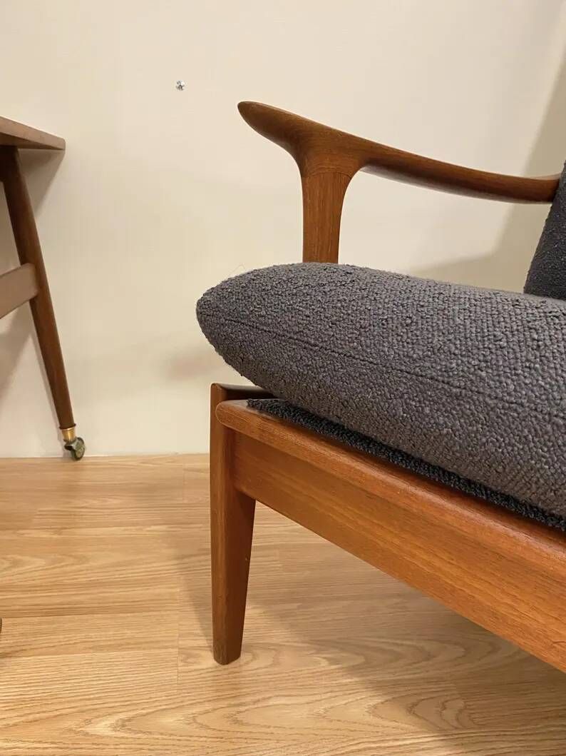 Pair of Scandinavian armchairs by Edvard Valentinsen for Fraska, Denmark 1960s.