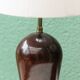 Pair of turned wooden bedside lamps