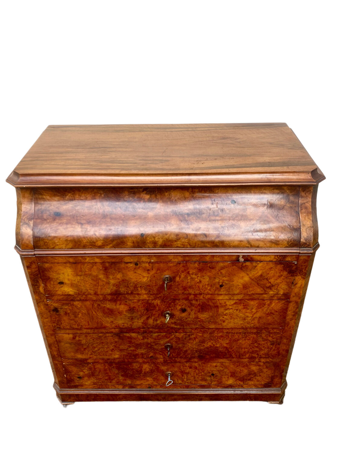 Commode de toilette Louis Philippe coiffeuse 4 tiroirs
