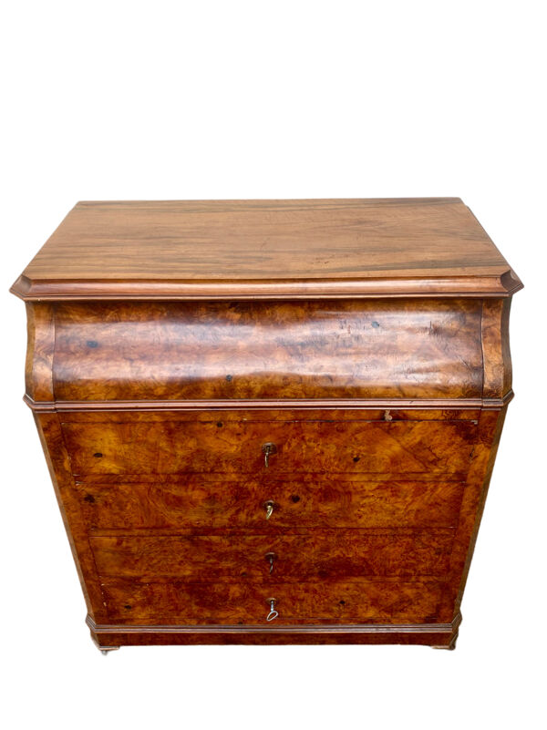Commode de toilette Louis Philippe coiffeuse 4 tiroirs