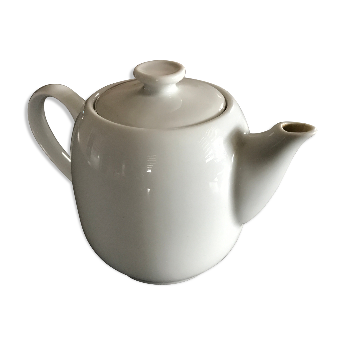 Théière en porcelaine émaillée blanche de Pillivyut  11,5 cm