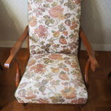Four 1950s armchairs - wooden armrests