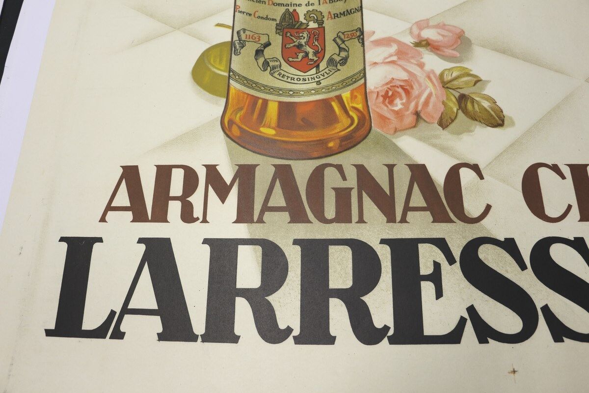 Canvas poster by Henri le Monnier for Armagnac liquor, 1938