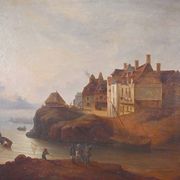 "Tableau 'Light on the Port', French school of the 19th century"