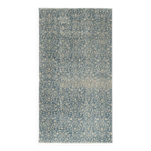 Tapis d'accent en laine turc bleu fait main vintage avec un design floral pour la décoration de la maison et du bureau.