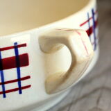 Ancient Ceramic Salad with Handles signed Saint-Amand