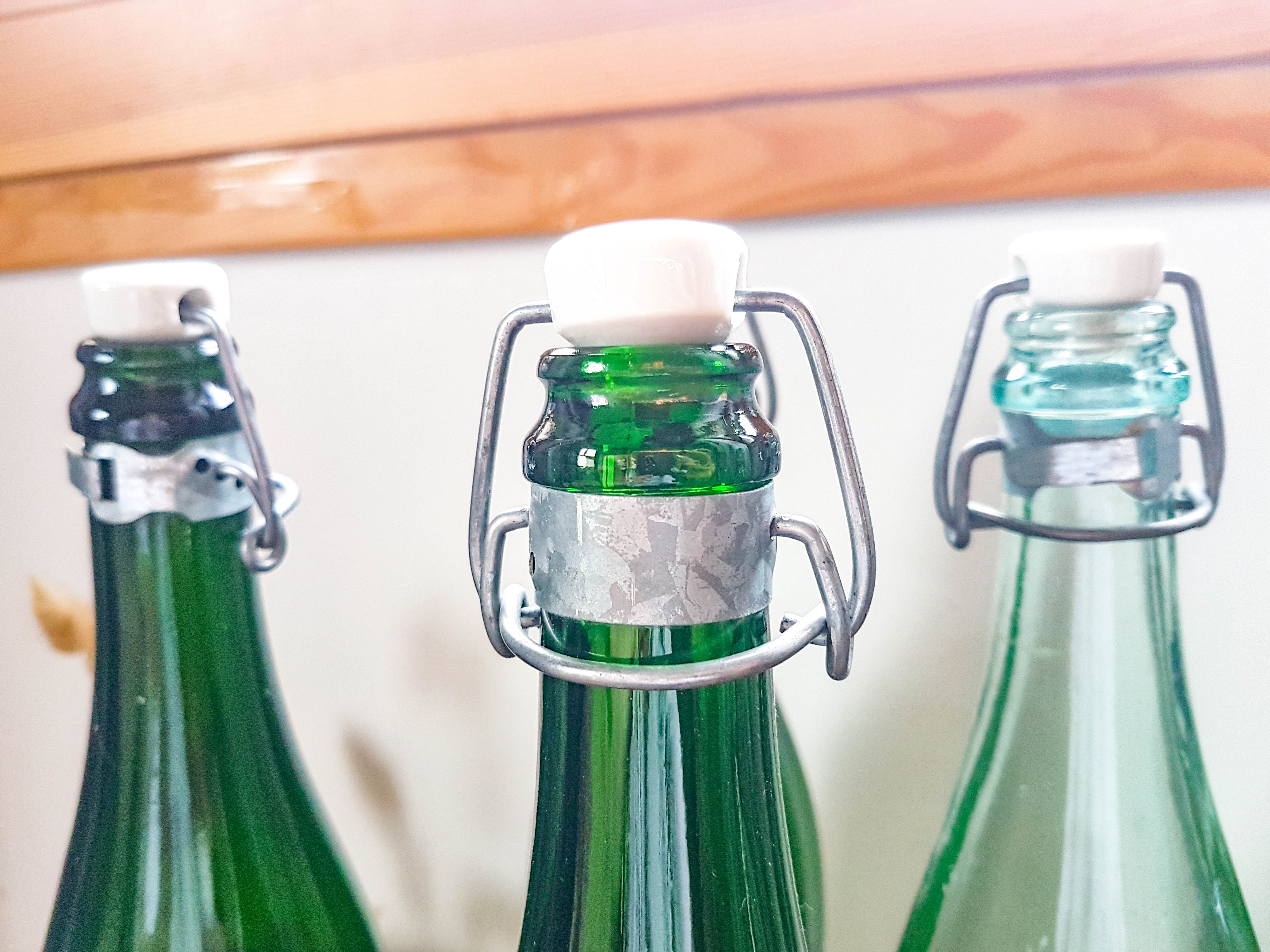 Vintage bottle with porcelain stopper