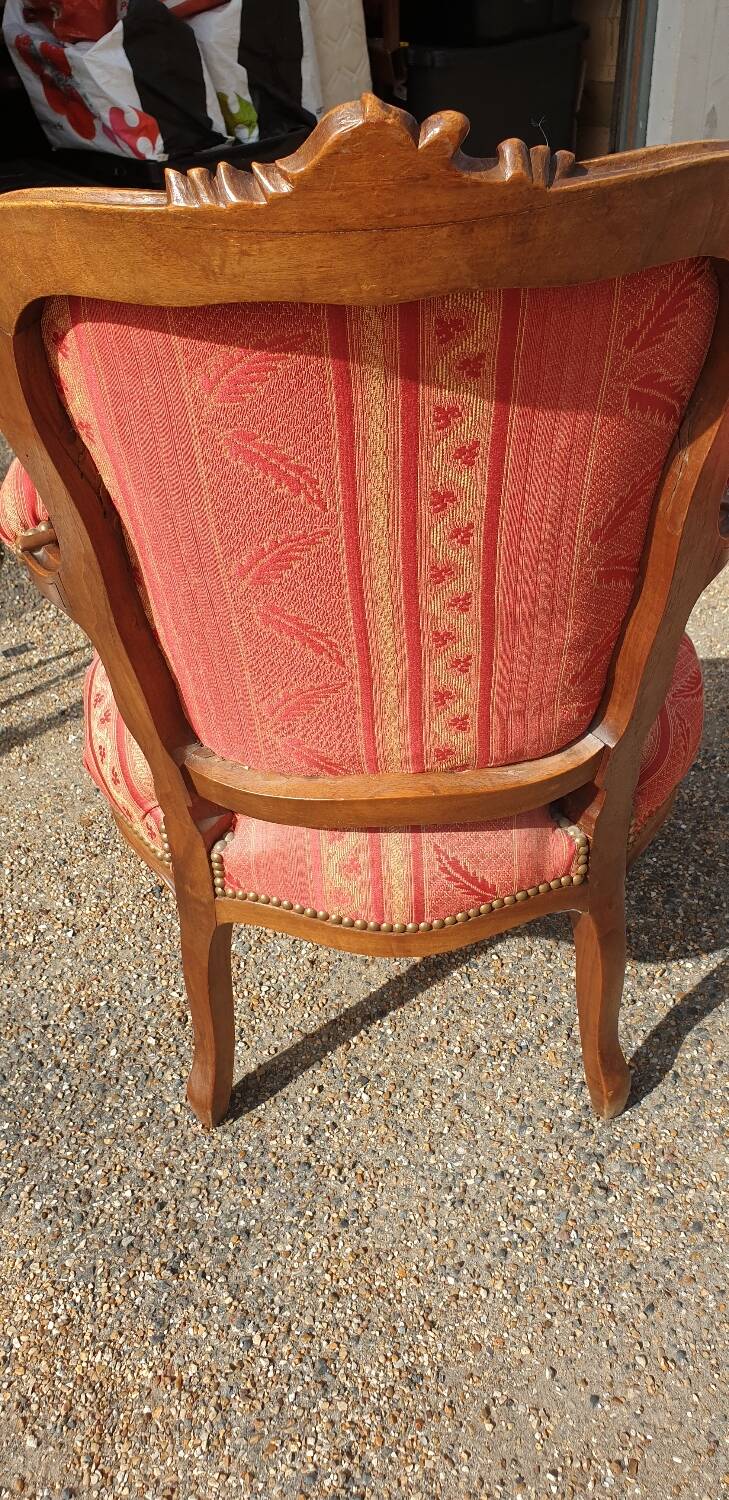 Pair of Louis XV style Cabriolet armchairs