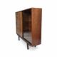 Renovated walnut display cabinet Violetta, 1960s, mid-century