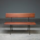 Solid teak bench, Netherlands, 1950s