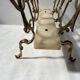20th century openwork bronze and brass magazine rack