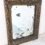 Petit miroir ancien en stuc doré à la feuille d'OR - "Isidore"