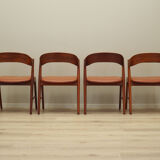 Ensemble de quatre chaises en teck fabrication Korup Stolefa 1970