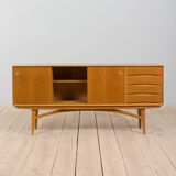 Scandinavian oak sideboard with sliding doors and 4 drawers