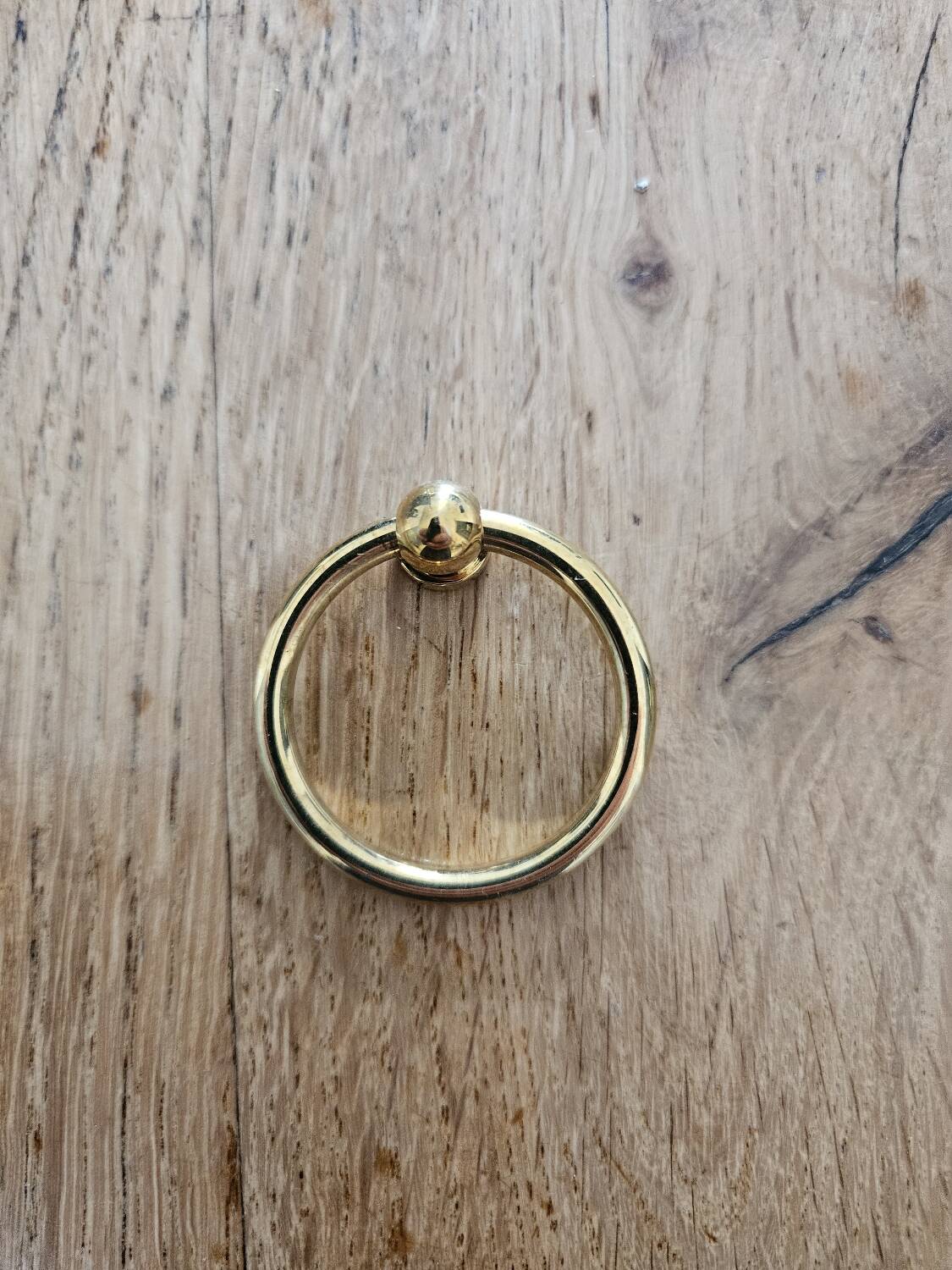 Polished brass bail rings